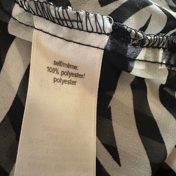 Maurices Women's Black & White Striped Sheer Blouse Top Size Large - Picture 4 of 5